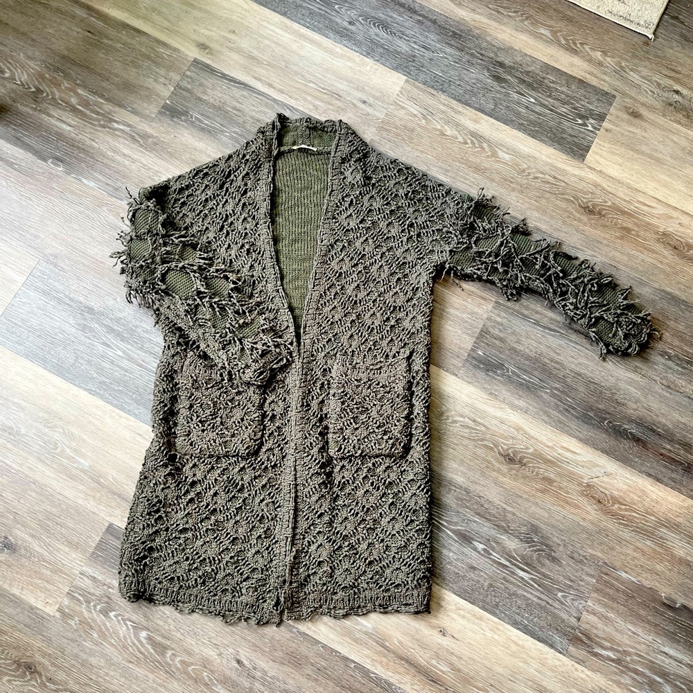 Lovely army green cardigan
